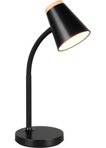 REALITY LEUCHTEN LED Tischleuchte "PONGO, LED Tischleuchte m. Kippschalter, 4,5W 500 Lumen 3000K warmwei&szlig;", schwarz, 1, H: 36cm, 1 Stk., Leuchten, flexibel verstellbare Leselampe, Schreibtischlampe H&ouml;he 36cm, LED Tischleuchte
