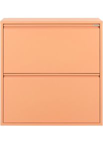 Schuhschrank SPINDER DESIGN "Billi", orange (clay terra), B:75cm H:77,5cm T:23cm, Metall, Schr&auml;nke, Schuhschrank, Metall, Breite 75 cm