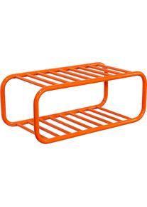 Schuhregal SPINDER DESIGN "RETRO Schuhregal", orange (pure orange), B:72cm H:28cm T:35,2cm, Stahl, Regale, Schuhregal