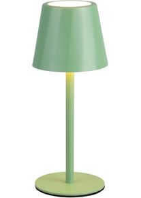 REALITY LEUCHTEN LED Tischleuchte "DIAZ, Outdoor Akku Tischlampe H&ouml;he 21 cm &Oslash; 8,5 cm, IP44, Touchdimmer", gr&uuml;n, 1, &Oslash; 8,5cm H: 21cm, 1 Stk., Leuchten, CCT Lichtfarbe einstellbar 2700-6500K, 160 Lumen, 1,6W, USB Anschluss, LED Tischleuchte