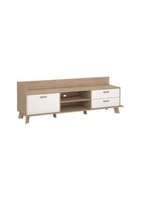 Lowboard Home Affaire "Ikast TV-M&ouml;bel, Sideboard, TV-Unit, Fernsehschrank, TV-Element", wei&szlig; (jackson hickory, wei&szlig;), B:181,9cm H:61,6cm T:51,2cm, Holzwerkstoff, Sideboards, Lowboard, TV-Kommode, 1 T&uuml;r, 2 Schubladen, Breite 182 cm, H&ouml;he 61,6 cm