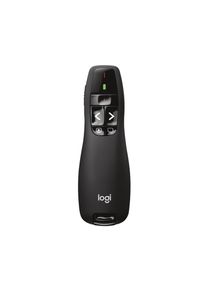 Logitech Presenter "R400", schwarz, B:7,5cm H:4cm L:23cm, Fernbedienungen, Presenter