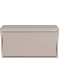 Schuhschrank SPINDER DESIGN "BILLY 1", grau (silky taupe), B:75,3cm H:37,5cm T:12,5cm, Stahl, Schr&auml;nke, Schuhschrank, Stahlschuhschrank mit Doppelfach