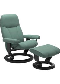 Relaxsessel stressless "Consul", gr&uuml;n (aqua gr&uuml;n paloma), B:76cm H:100cm T:71cm, Leder BATICK: BATICK ist ein leicht korrigiertes, durchgef&auml;rbtes und genarbtes M&ouml;belleder, bei dem die meisten Unebenheiten und Spuren in der Regel entfernt wurden.;Leder PALOMA: PALOMA ist ein durchgef&auml;rbtes Semianilin-M&ouml;belleder mit nat&uuml;rlicher Narbung.;ROHLEDER Stoff Q2 FARON: Ein fester zuverl&auml;ssiger Boucl&eacute; mit ei