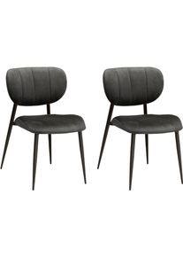 Esszimmerstuhl OMG DESIGN "Jona", grau (anthracit, schwarz, anthracit), B:53cm H:84cm T:62cm, St&uuml;hle, Esszimmerstuhl, K&uuml;chenstuhl Polsterstuhl, In drei stilvollen Farben erh&auml;ltlich