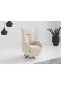 Sit & More TV-Sessel SIT & MORE "Glendale", beige (creme), B:75cm H:112cm T:82cm, 95% Polyester, 5% Polyamid, Sessel, TV-Sessel, wahlweise mit Aufstehhilfe, 2 Motoren und Akku