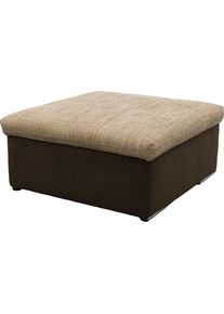 Hocker OTTO HOME "Saltum 87 x 87 cm, formsch&ouml;n und stabil", braun, B:87cm H:40cm T:87cm, 90% Polyester, 10% Acryl;100% Polyester, Hocker, Hocker, pflegeleichter Bezuggstoff