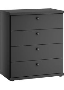 Schubkastenkommode Wiemann "G&ouml;teborg", grau (graphit, dekor), B:75cm H:86cm T:42cm, Holzwerkstoff, Sideboards, Schubkastenkommode, vormontiert