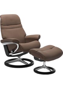 Relaxsessel stressless "Sunrise", braun (mole batick), B:79cm H:103cm T:73cm, Leder BATICK: BATICK ist ein leicht korrigiertes, durchgef&auml;rbtes und genarbtes M&ouml;belleder, bei dem die meisten Unebenheiten und Spuren in der Regel entfernt wurden.;Leder PALOMA: PALOMA ist ein durchgef&auml;rbtes Semianilin-M&ouml;belleder mit nat&uuml;rlicher Narbung.;ROHLEDER Stoff Q2 FARON: Ein fester zuverl&auml;ssiger Boucl&eacute; mit einem