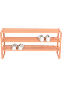 Schuhregal SPINDER DESIGN "REX SR 2", orange (clay terra), B:100cm H:48,5cm T:29cm, Stahl, Regale, Schuhregal, Regal aus Stahl, wahlweise Breite 70 cm oder 100 cm