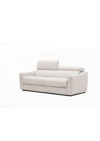 Schlafsofa Egoitaliano "STRIKE, Made in Italy-Designsofa mit Dauerschlaffunktion,Breite 195 cm", wei&szlig;, B:195cm H:79cm T:102cm, Sofas, Schlafsofa, Schlafsofa aus Echtleder Bull mit verstellbaren Kopfst&uuml;tzen