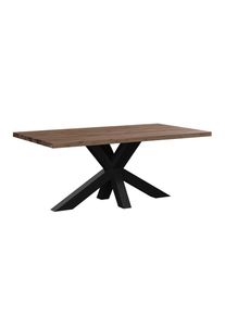Ambia Garden Gartentisch, Akaziefarben, Holz, Metall, Akazie, vollmassiv, 180x76x100 cm, FSC 100%, Holzm&ouml;bel, Holztische, Gartentische Holz