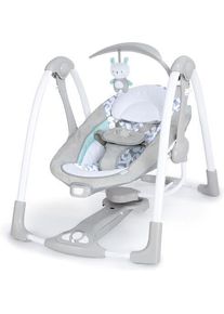 Ingenuity Raylan 2-in-1 zusammenklappbare Babywippe | grau