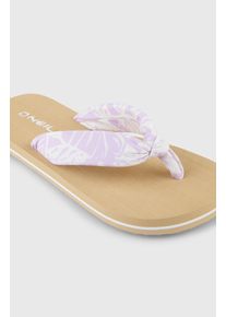 O`Neill Zehentrenner O'NEILL "DITSY SUN SANDALS", M&auml;dchen, Gr. 33, beige (lila island sky), Synthetik, Schuhe Zehentrenner, f&uuml;r Kinder und Jugendliche, sportlicher Stil, ohne Verschluss