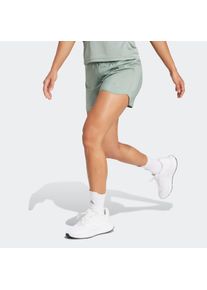Laufshorts adidas Performance "RUN IT", Damen, Gr. XL, N-Gr, silber (silber gr&uuml;n, innenbeinl&auml;nge ca. 10 cm), Obermaterial: 100% Polyester, Hosen Laufshorts