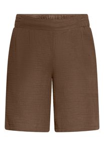 Stoffhose Betty Barclay "Sommerhose mit elastischem Bund", Damen, Gr. 46, EURO, braun, Obermaterial: 100% Baumwolle CO., Hosen Stoffhose