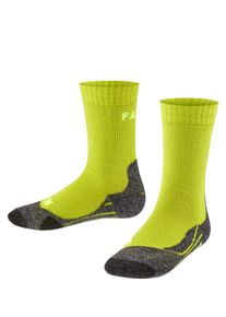 Socken Falke "TK2", M&auml;dchen, Gr. 27-30, gr&uuml;n (lime (7601)), Obermaterial: 37% Polypropylen PP. 25% Polyacryl PAN. 20% Wolle WO. 17% Polyamid PA. 1% Elasthan EL., Socken Socken