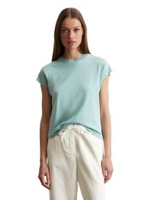 Marc O'Polo T-Shirt MARC O'POLO, Damen, Gr. XL, pure teal, Jersey, Obermaterial: 100% Baumwolle, Rundhals, Shirts T-Shirt