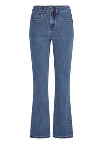 Regular-fit-Jeans Fransa "Jeans FRATLANTA", Damen, Gr. 42, L&auml;nge 32, blau (mid blau denim), Obermaterial: 85% Baumwolle CO. 13% Polyester PES. 2% Elasthan EL., Jeans Regular-fit-Jeans