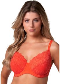 After Eden D-cup & up B&uuml;gel-BH "LOIS", Damen, Gr. 70, Cup D, orange, Spitze, Obermaterial: 87% Polyamid, 13% Elasthan, AFTER EDEN D-CUP & UP, unifarben, comfort fit, BHs B&uuml;gel-BH, verstellbare Tr&auml;ger, mit Schale, mit B&uuml;gel, mit Spitze, feminin