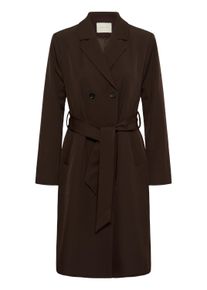 Blusenblazer Kaffe "Blazer KAlima", Damen, Gr. 36, braun (coffee bean), Obermaterial: 95% Polyester Pol. recyc.. 5% Elasthan EL., Blazer Blusenblazer