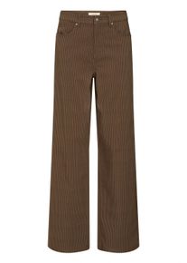 Stoffhose Fransa "Casual FRENA", Damen, Gr. 36, N-Gr, braun (r. drum stripe), Obermaterial: 65% Viskose CV. 30% Polyamid PA. 5% Elasthan EL., Hosen Stoffhose