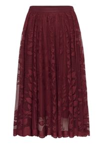 Midirock Cream "Rock CRLuanna", Damen, Gr. S/M, rot (zinfandel), Obermaterial: 100% Polyester PES., R&ouml;cke Midirock