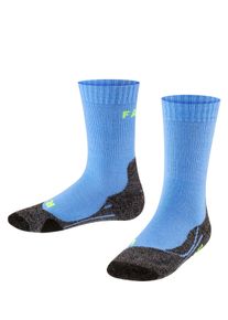 Socken Falke "TK2", M&auml;dchen, Gr. 31-34, blau (blau note (6545)), Obermaterial: 37% Polypropylen PP. 25% Polyacryl PAN. 20% Wolle WO. 17% Polyamid PA. 1% Elasthan EL., Socken Socken