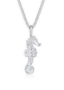 Kette mit Anh&auml;nger Elli "Halskette Anh&auml;nger Seepferdchen 925 Sterling Silber" Gr. 45, silber, Halsketten, Damen, ohne Stein, Silber 925 (Sterlingsilber), Kette mit Anh&auml;nger