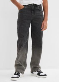 bonprix Blugi Loose Fit Straight cu degrade cromatic, gri, 158