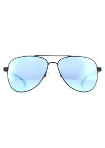 Hugo Boss Aviator Mens matblauwe spiegel zonnebril