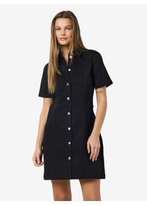 Jeanskleid Noisy may "NMNISA S/S SLIM DENIM DRESS VI526BL NOOS", Damen, Gr. S, N-Gr, schwarz, Denim/Jeans, Obermaterial: 69% Baumwolle, 29% Polyester, 2% Elasthan, unifarben, Kleider Jeanskleid