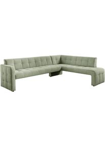 Essbank exxpo - SOFA FASHION "Barista, bequem und elegant, hohe Bodenfreiheit", gr&uuml;n (mint), B:265cm H:83cm T:199cm, Sitzb&auml;nke, Essbank, Eckbank Barista bequem und elegant, hochwertige Detailverarbeitung