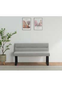 Essbank OTTO HOME "Ivanna", grau (hellgrau, schwarz), B:140cm H:82cm T:62cm, 100% Polyester, Sitzb&auml;nke, Essbank, schwarze Metallbeine, pflegeleichtem Webstoff Bezug, Breite 140 cm
