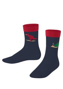 Socken Falke "Dinosaurs", M&auml;dchen, Gr. 23-26, blau (space blau (6116)), Obermaterial: 89% Baumwolle CO. 10% Polyamid PA. 1% Elasthan EL., Socken Socken