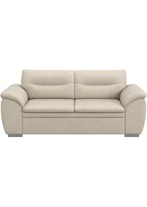 2,5-Sitzer COTTA "Leandra", creme, B:205cm H:88cm T:90cm, NaturLEDER: Bitte beachten Sie, dass Lederbez&uuml;ge mehr N&auml;hte aufweisen als Stoffbez&uuml;ge.;Kunstleder Softlux;NaturLEDER (echtes Rindsleder) Die R&uuml;ckseite bei Naturlederprodukten ist mit Spannstoff bezogen.;Luxus-Microfaser (100% Polyester), Sofas, 2 5-Sitzer, Polstergarnitur, auch als Set erh&auml;ltlich