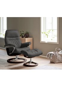 Relaxsessel stressless "Sunrise", grau (rock paloma), B:92cm H:105cm T:80cm, Leder BATICK: BATICK ist ein leicht korrigiertes, durchgef&auml;rbtes und genarbtes M&ouml;belleder, bei dem die meisten Unebenheiten und Spuren in der Regel entfernt wurden.;Leder PALOMA: PALOMA ist ein durchgef&auml;rbtes Semianilin-M&ouml;belleder mit nat&uuml;rlicher Narbung.;ROHLEDER Stoff Q2 FARON: Ein fester zuverl&auml;ssiger Boucl&eacute; mit einem 