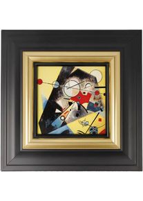 Wandbild Goebel "Wassily Kandinsky - Ruhige Harmonie", bunt (farbe bild(er): bunt), B:18,5cm H:18,5cm T:3cm, Porzellan, Bilder, Wandbild, Mit aufw&auml;ndiger Echtgoldauflage