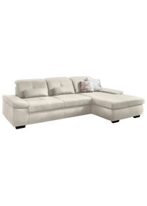 Ecksofa DIE PLANBAR "MP-IN16012 L-Form, mit Federkern-Polsterung", beige (natur), B:309cm H:85cm T:195cm, 85% Polyester;15% Nylon, Sofas, Ecksofa, inkl. Sitztiefenverstellung, wahlweise mit weiteren Funktionen