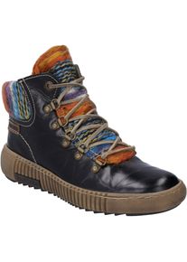 Stiefelette Josef Seibel "Maren 06, schwarz-multi", Damen, Gr. 36, schwarz (schwarz, multi), Obermaterial: 80% Rindsleder Leather cow. 20% Textilmaterial TEXMAT., Schuhe Stiefelette