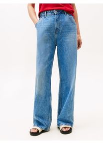 Weite Jeans Tommy Hilfiger "Loose Wide Leg Regular Waist", Damen, Gr. 33, L&auml;nge 30, ali, Denim/Jeans, Obermaterial: 57% Baumwolle, 43% Lyocell, unifarben, weit, Jeans Weite Jeans, mit Tommy Hilfiger Logo-Badge