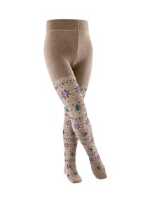 Feinstrumpfhose Falke "Nordic Fair Isle", M&auml;dchen, Gr. 80-92, beige (ginger (4029)), Obermaterial: 55% Baumwolle CO. 43% Polyamid PA. 2% Elasthan EL., Strumpfhosen Feinstrumpfhose