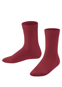 Socken Falke "Family", M&auml;dchen, Gr. 23-26, rot (ruby (8830)), Obermaterial: 92% Baumwolle CO. 7% Polyamid PA. 1% Elasthan EL., Socken Socken