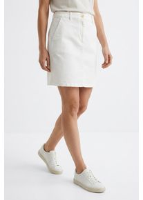 Bleistiftrock Gant "CHINO", Damen, Gr. 44, wei&szlig; (eggshell), Web, Obermaterial: 98% Baumwolle, 2% Elasthan, unifarben, regular fit kniefrei, R&ouml;cke Bleistiftrock, Regular fit mit praktischen Taschen
