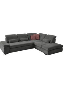 Ecksofa DIE PLANBAR "MP-IN16012 L-Form Kaltschaum-Polsterung", grau, B:312cm H:85cm T:260cm, 85% Polyester;15% Nylon, Sofas, Ecksofa, inkl. Sitztiefenverstellung, optional mit Funktionen