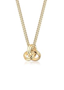 Kette mit Anh&auml;nger Elli Premium "Halskette Knoten 585 Gelbgold" Gr. 45, gold, Halsketten, Damen, ohne Stein, Gelbgold 585, Kette mit Anh&auml;nger