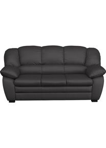 2,5-Sitzer COTTA "3ER SOFA", schwarz (fango), B:191cm H:88cm T:92cm, 64% POLYURETHAN (PU) / 25% POLYESTER (PES) / 11% BAUMWOLLE (CO), Sofas, 2 5-Sitzer, Polstergarnitur, auch als Set erh&auml;ltlich