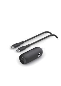 Belkin USB-Ladeger&auml;t "BoostCharge 30 W Kfz-Charger USB-C mit PPS", schwarz, B:10,2cm H:3cm T:10,2cm, Ladeger&auml;te, USB-Ladeger&auml;t