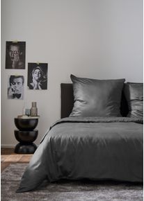 Bettw&auml;sche Apelt "Annie", grau, B/L: 155cm x 220cm, 1 Stk., 1 Stk., Satin (Bio-Baumwolle), B/L: 80cm x 80cm, 2, Satin (Bio-Baumwolle), Bezug: 100% Baumwolle, Bettw&auml;sche, Bettw&auml;sche, Bettw&auml;sche-Set mit Rei&szlig;verschluss, Baumwoll-Satin, Digitaldruck