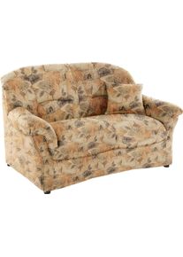 2-Sitzer DOMO collection "Bahia zeitlos & elegantes Sofa, bequem", beige, B:153cm H:91cm T:92cm, Luxus-Microfaser (100% Polyester), mit Muster;Struktur (100% Polyester), Sofas, 2-Sitzer, inklusive Federkern